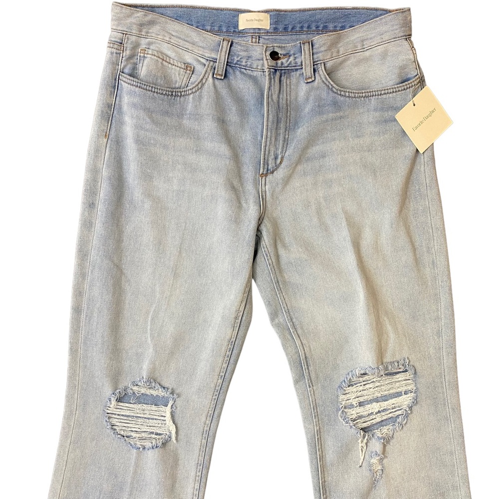 Favorite Daughter Jeans Women The Tommy Boyfriend Mid Rise Distress Size 31 New - Picture 4 of 14